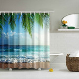 New Colorful Eco-friendly Beach Conch Starfish Shell Polyester  High Quality Washable Bath Decor Shower Curtains New Colorful Eco-friendly Beach Conch Starfish Shell Polyester  High Quality Washable Bath Decor Shower Curtains