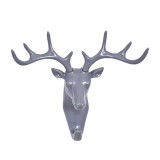 Black Deer Head Self Adhesive Key Hook Coat Hat Cap Hanger Racks Room Decorations Wall Bag Keys Sticky Holder
