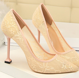 Women's Floral Lace Bridal Pumps