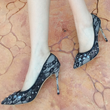 Women's Floral Lace Crystal Bridal Shoes