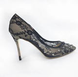 Women's Floral Lace Crystal Bridal Shoes