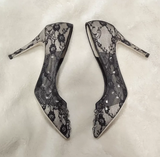 Women's Floral Lace Crystal Bridal Shoes