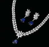 Romantic CZ Platinum Jewelry Set