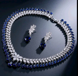Luxurious 18k White Gold CZ Jewelry Set