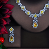 Regal 18k White Gold CZ Jewelry Set