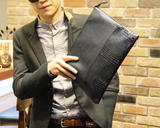 Alligator Embossed Executive Crossbody Clutch