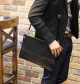 Alligator Embossed Executive Crossbody Clutch
