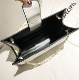 Vintage Chevron Chain Shoulder Bag