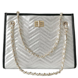 Vintage Chevron Chain Shoulder Bag