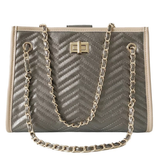 Vintage Chevron Chain Shoulder Bag