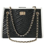 Vintage Chevron Chain Shoulder Bag