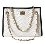 Vintage Chevron Chain Shoulder Bag