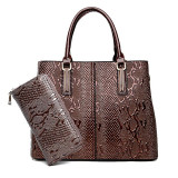 Python Embossed Fashion Handbag