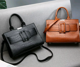 Luxury Alligator Embossed Executive Messenger Bag