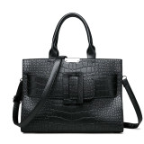 Luxury Alligator Embossed Executive Messenger Bag