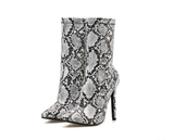 Women's Python Stiletto Chelsea Boots