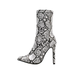 Women's Python Stiletto Chelsea Boots