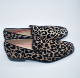 Luxury Golden Leopard Print Loafers