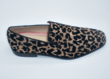 Luxury Golden Leopard Print Loafers