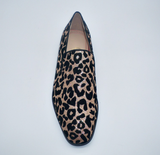 Luxury Golden Leopard Print Loafers