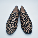 Luxury Golden Leopard Print Loafers