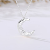 Crescent Gem Necklace