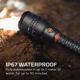 NEBO 12,000 Lumen Turbo 30s | 7000 Lumen Constant Rechargeable Flashlight w/ Power Bank waterproof (IP67)