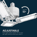 NEBO HIGH BRIGHT | LED 6000 Lumen | Directional Adjustable | Standard Light Socket | Garage, Work Shop | Carter Goods Bundle's