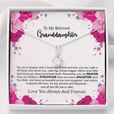 To My Granddaughter Necklace With Message Card