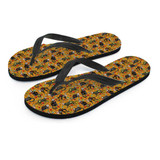 Cat Sugar Skull Flip Flops