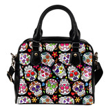Colorful Sugar Skull Shoulder Handbag