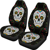 Flower Sugar Skull II Car Seat Covers