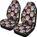 Colorful Sugar Skull III Car Seat Covers