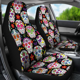 Colorful Sugar Skull III Car Seat Covers