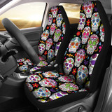 Colorful Sugar Skull III Car Seat Covers