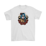 Blue Hair Sugar Skull Tee