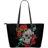 Grey Sugar Skull Large Tote