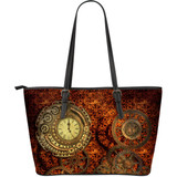 Steampunk Bronze Clock Large Tote
