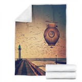 Steampunk Balloon Throw Blanket