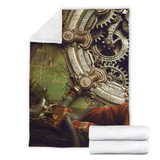 Steampunk Gear Throw Blanket