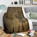 Steampunk Clocks Throw Blanket