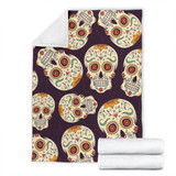 Sugar Skull Throw Blanket