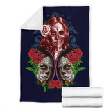 Whisper Sugar Skull Throw Blanket