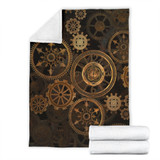 Steampunk Clock & Cogs Blanket