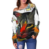 Art Cat II Off Shoulder Hoodie