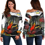 Art Cat II Off Shoulder Hoodie