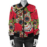 Rose Sugar Skull Women's Bomber Jacket