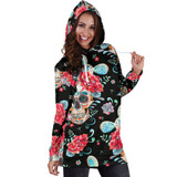 Black & Red Skull Women's Hoodie Dress