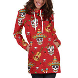 Guitar Skulls Women's Hoodie Dress