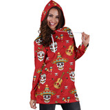 Guitar Skulls Women's Hoodie Dress